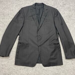 Z Zegna blazer men’s 52L sports coat wool MOHAIR  gray double‎ vented business ￼